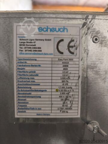 Udtræk af malingståge Scheuch Easy Paint 3500