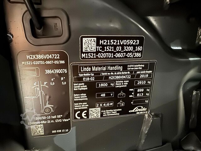 06/2023 Batteri S + UVV 07/27 Sideskærm. Linde E 18