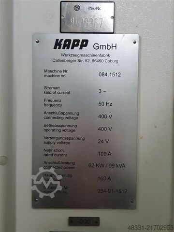 Fogaskerék-köszörűgép KAPP KX 160 Twin