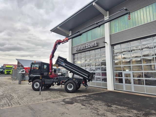 Damperli kamyon IVECO Eurocargo ML150E32WS 4x4 Kran HMF 1130K Funk AHK