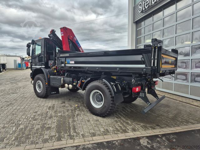 Damperli kamyon IVECO Eurocargo ML150E32WS 4x4 Kran HMF 1130K Funk AHK