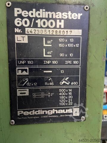 Profielstaalschaar Peddinghaus Peddimaster 60/ 100 H