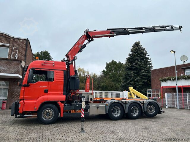 Truck mounted crane MAN 35.500 TGS Abroller mit Fassi F315RA.2.26 Kran