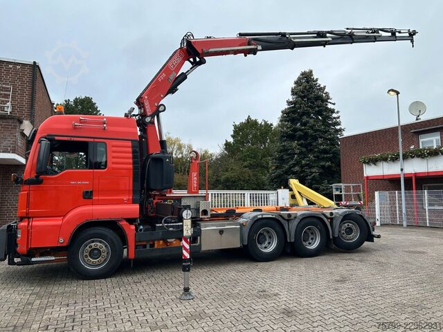Truck mounted crane MAN 35.500 TGS Abroller mit Fassi F315RA.2.26 Kran
