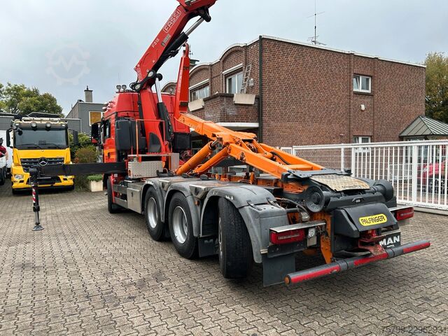 Truck mounted crane MAN 35.500 TGS Abroller mit Fassi F315RA.2.26 Kran