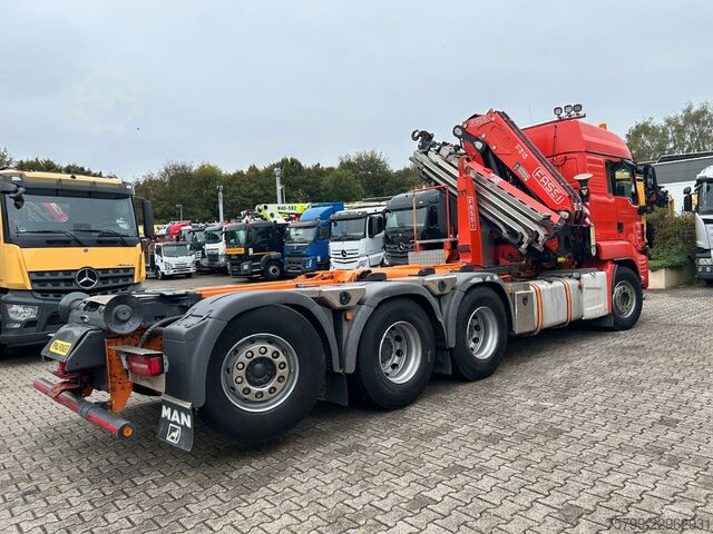 Truck mounted crane MAN 35.500 TGS Abroller mit Fassi F315RA.2.26 Kran