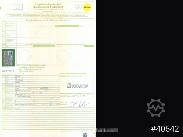 Camión para usos especiales KRONE Tandem, MIDI, für 1120mm + 1320mm, SOFORT, NEU