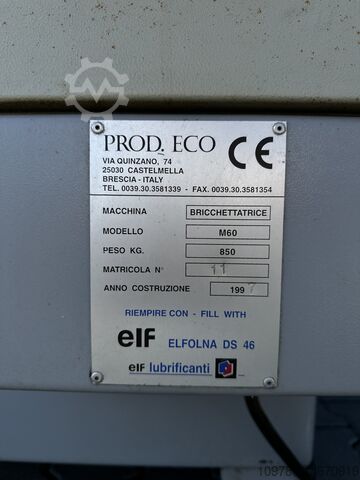 Brikettáló gép PRODECO M60
