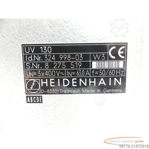 Componente Heidenhain UV 130 ID 324 998-03 SN8275519 - generalüberholt m. 3 Mon. Gewährl.