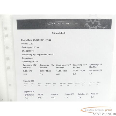 Componente Heidenhain UV 130 ID 324 998-03 SN8275519 - generalüberholt m. 3 Mon. Gewährl.