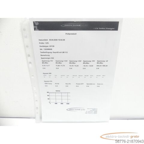 Componente Heidenhain UV 130 ID: 324 998-03 SN: 13939866B im Austausch (Exchange)