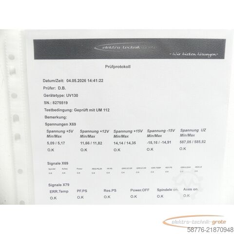 Komponenta Heidenhain UV 130 ID: 324 998-03 SN: 8275519 im Austausch (Exchange)