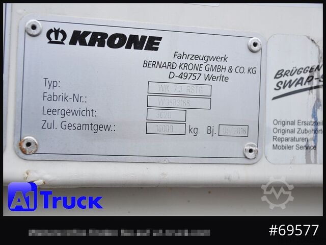 Değiştirilebilir kasa kutu yapılı KRONE BDF 7,45 Koffer,  Textil 2750mm innen, 20 x vorhanden