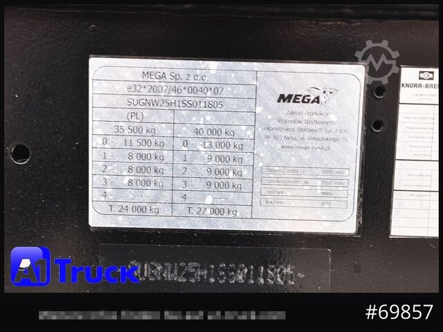 Kiperska poluprikolica REISCH Mega  25m³ Lift Stahl  SAF 4X4 Allrad 1350mm