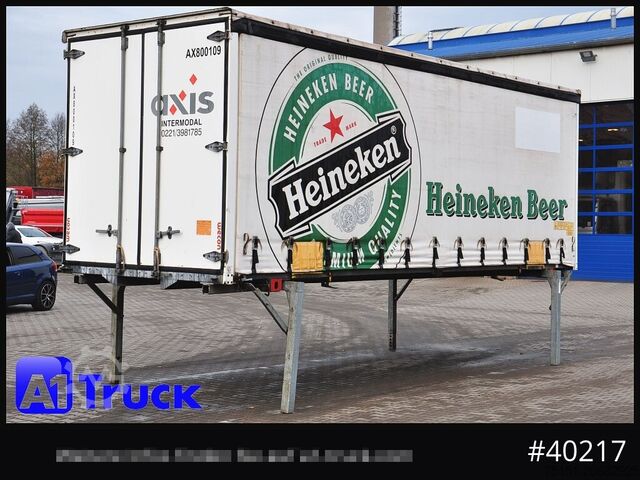 Swap body with flatbed & tarp WECON WPR 745, verzinkt, 2520  innen, Code XL