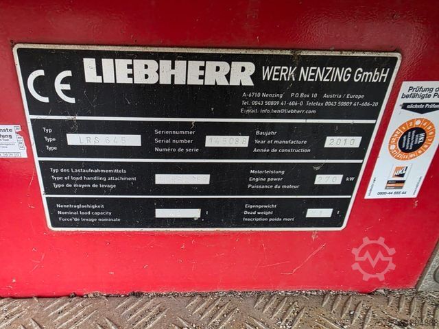 Empileur de conteneurs  Liebeherr LRS V 645 Reachstacker/ Contlader