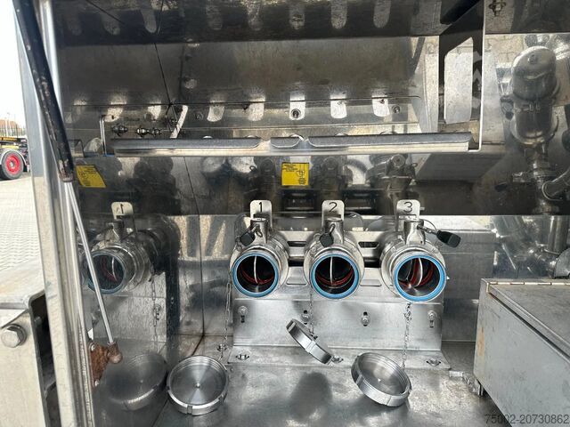 Cisterna za hranu Van Hool FOOD / 39.000L / 3-COMP / INOX / NL-trailer