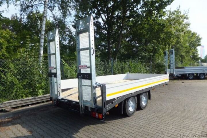 Dieplader oplegger Möslein TTT 11- 5,2 Weiß Neuer Tandemtieflader