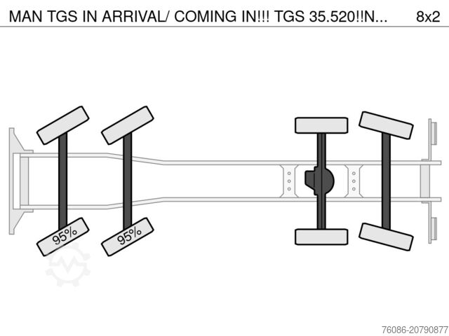 Vrachtwagen met kraan MAN TGS IN ARRIVAL/ COMING IN!!! TGS 35.520!!NEW/N...