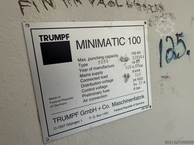 Mașină de ștanțat găuri TRUMPF MINIMATIC 100