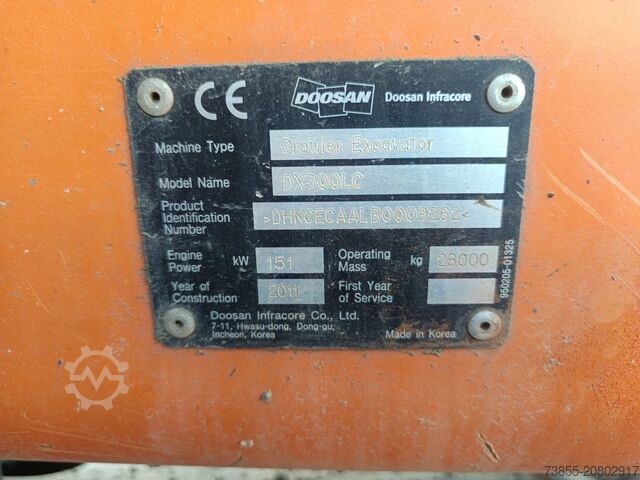 Tracked Excavator Doosan DX300LC