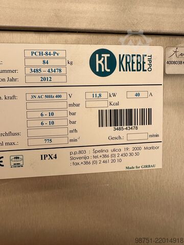Hygiëne scheidingswandmachine Girbau PCH 84 PV