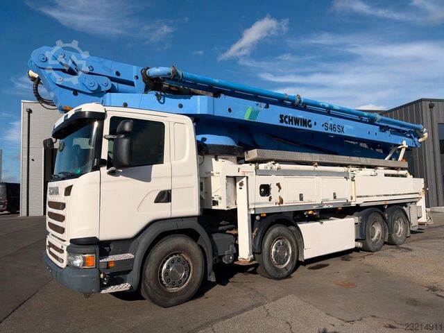 Φορτηγό αντλίας σκυροδέματος SCANIA G490 8x4 Schwing S46SX Concrete pump / Betonpump