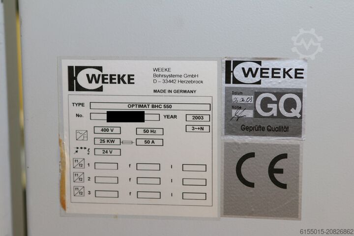 Machining center Weeke Optimat BHC 550