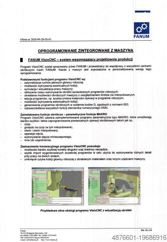 Megmunkáló központ FANUM SIGMA 5-OSIOWA OBRABIARKA CNC