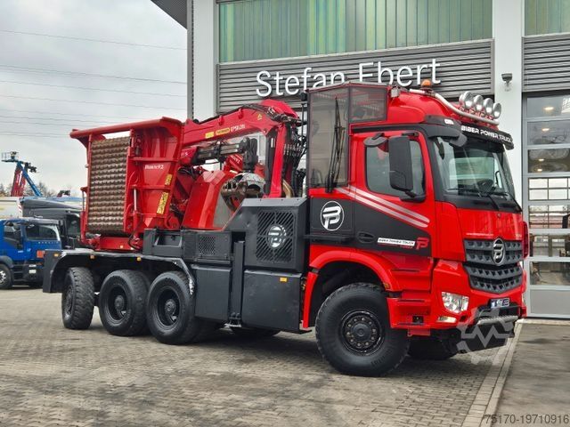 Autokran MERCEDES-BENZ TUROX 8x8 Eschlböck Biber 92 Holzhacker / 1.512h
