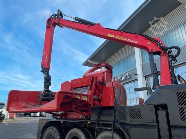 Holztransporter LKW MERCEDES-BENZ TUROX 8x8 Eschlböck Biber 92 Holzhacker / 1.512h