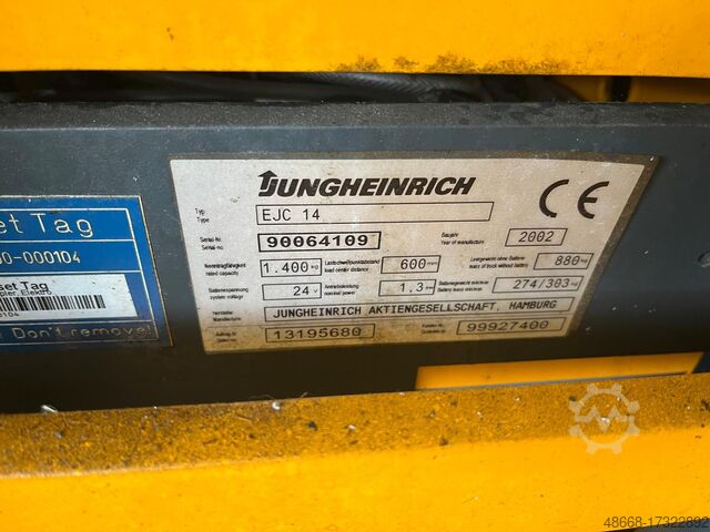 Højtløftende truck Løftemyre nr. 265 Jungheinrich EJC 14
