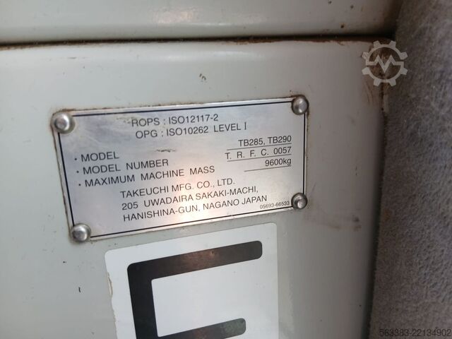Εκσκαφέας Midi Takeuchi TB290