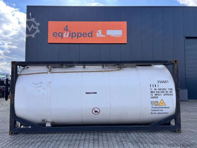 Contenedor cisterna Singamas TOP: BEER, 25.080L, foodgrade, insp. till 07/2026