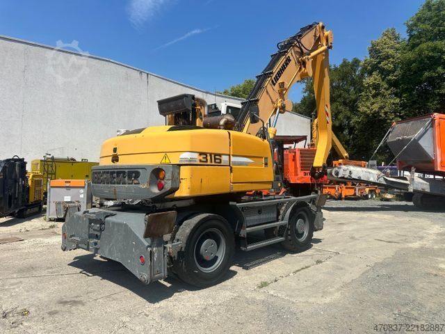 Kolový bagr LIEBHERR A 316 / Pfreud Waage / Umschlagbagger