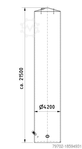 1 δοχείο από ανοξείδωτο χάλυβα 240 cbm