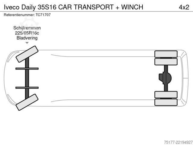 Iveco Daily 35S16 biltransport + spil Iveco Daily 35S16 CAR TRANSPORT + WINCH