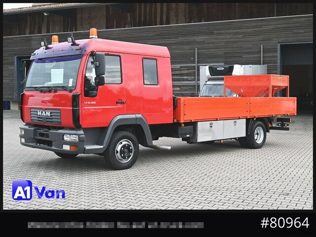 Pick-up bestelwagen MAN MAN LE 8.180 Pritsche Doka, Automatik, AHK, 6-Sitzer