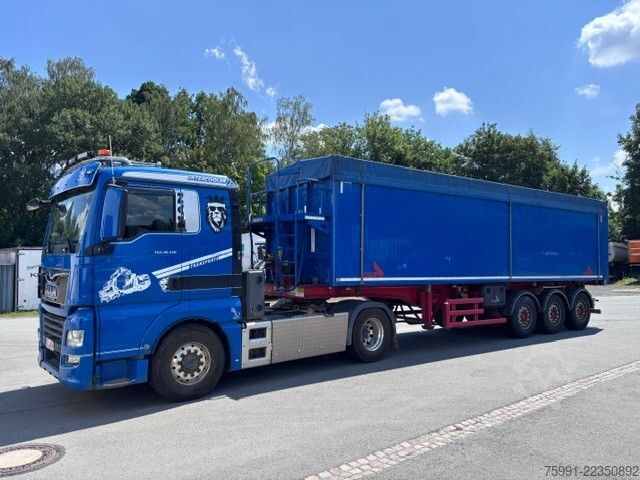 Semi-remorque benne STAS Getreidekipper Alu Kastenmulde S300CX