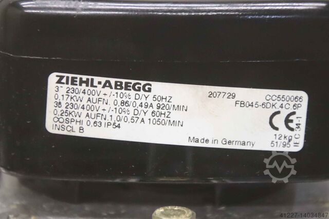 Wentylator osiowy 0,17 kW Ziehl-Abegg FB045-6DK.4C.6P