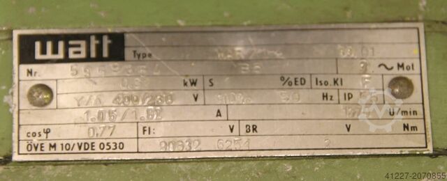 Dişli motor 0.37 kW 33 rpm Watt HF OKS 71 N 4
