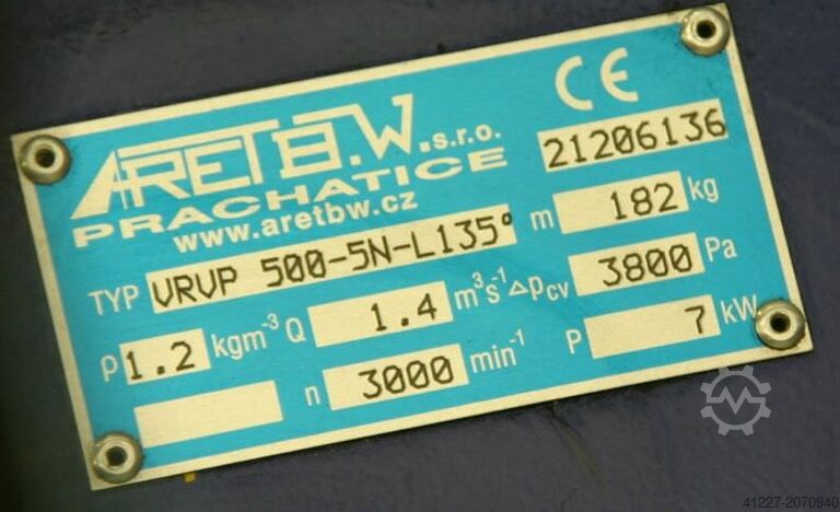 Drukblazer 11 kW Aretbw VRVP 500-5N-L135°