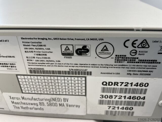 Digital print machine Xerox Versant 280 Press only 560.000 clicks