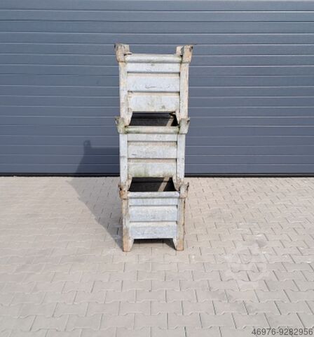 Stapelbehälter Behälter Metallbehälter Thyssen /Außenmaße:850x560x580mm(BxTxH)/ Innenmaße: 780x400x400mm /feuerverzinkt
