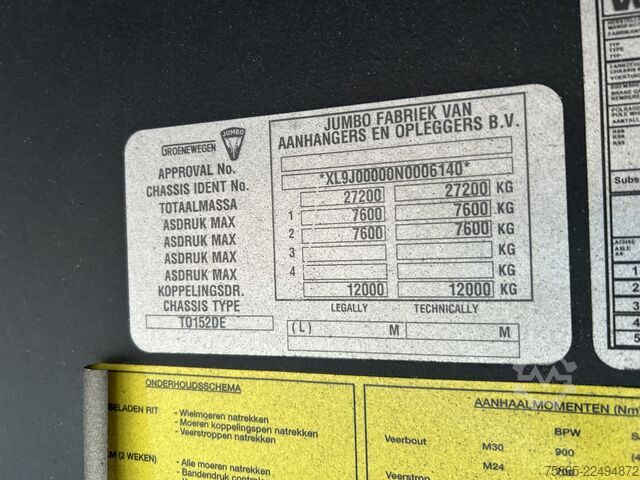 Dieplader Jumbo Groenewegen T 0152 D / Semi Dieplader / Auto - ...