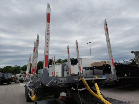 Houtstam-oplegger DOLL HOLZAUFLIEGER H3S-12, TYDRAUL , LANGHOLZ, 2+4 VERSTELLBARE RUNGENPAARE, LANGHOLZ, LIFTACHSE,