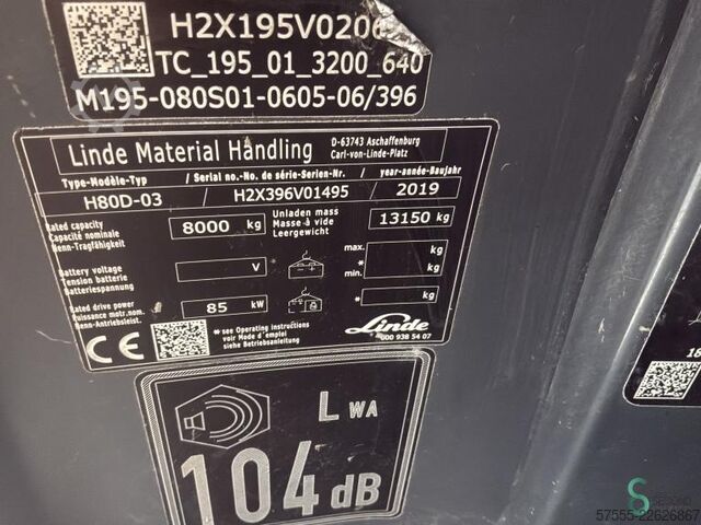 Empilhador Linde H 80 D (396)