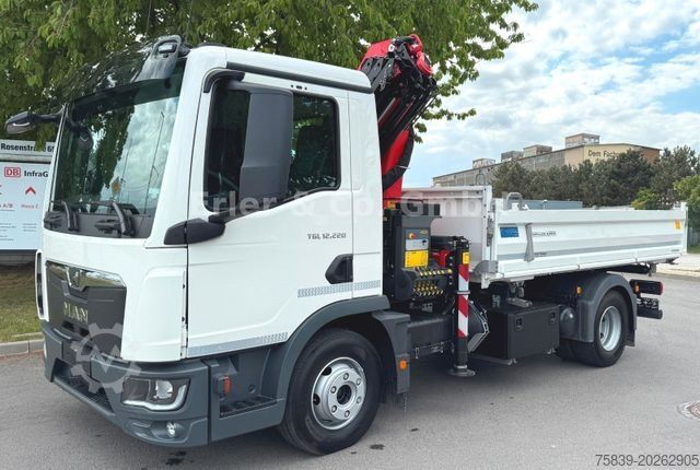 Driezijdige kipper MAN 12.220, PK 9501, Funk, 3x hydr., sofort