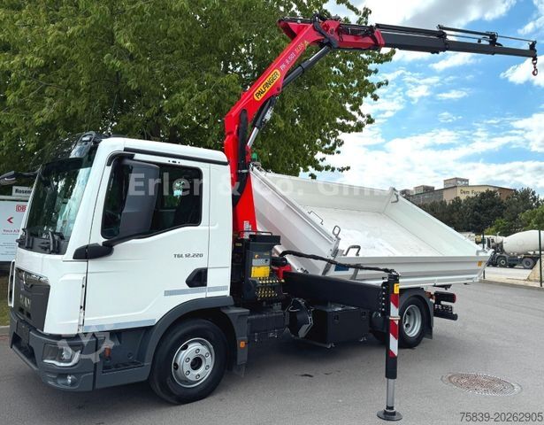 Driezijdige kipper MAN 12.220, PK 9501, Funk, 3x hydr., sofort