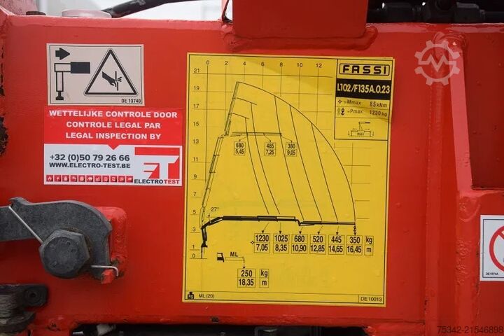 Loading platform Mercedes-Benz Axor 1829 + Fassi 135 Flygip